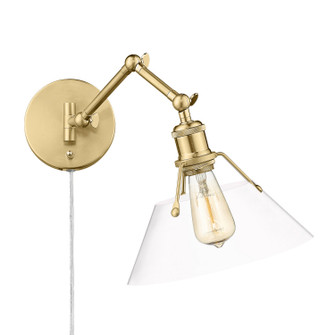 Orwell One Light Wall Sconce in Brushed Champagne Brass (62|3306-A1W BCB-CLR)