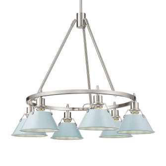 Orwell Six Light Chandelier in Pewter (62|3306-6 PW-DB)