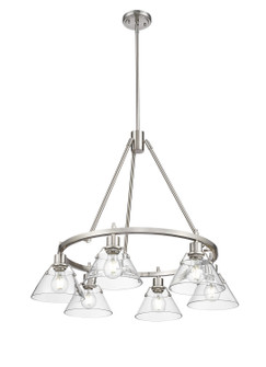 Orwell Six Light Chandelier in Pewter (62|3306-6 PW-CLR)