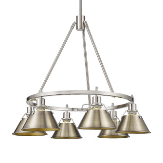 Orwell Six Light Chandelier in Pewter (62|3306-6 PW-AB)
