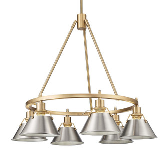 Orwell Six Light Chandelier in Brushed Champagne Brass (62|3306-6 BCB-PW)