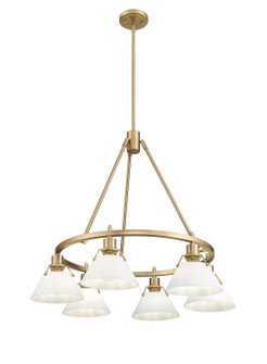 Orwell Six Light Chandelier in Brushed Champagne Brass (62|3306-6 BCB-OP)
