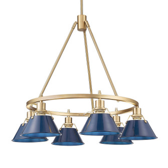 Orwell Six Light Chandelier in Brushed Champagne Brass (62|3306-6 BCB-NVY)