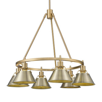 Orwell Six Light Chandelier in Brushed Champagne Brass (62|3306-6 BCB-AB)