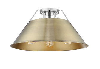Orwell Three Light Flush Mount in Chrome (62|3306-3FM CH-AB)