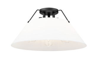 Orwell Three Light Flush Mount in Matte Black (62|3306-3FM BLK-OP)