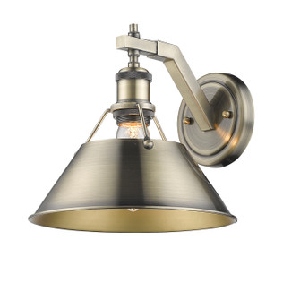 Orwell One Light Wall Sconce in Aged Brass (62|3306-1W AB-AB)