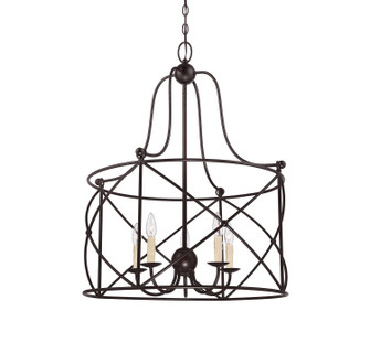 Seneca Five Light Pendant in English Bronze (51|1-4072-5-13)