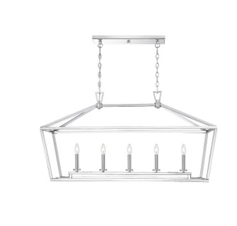 Townsend Five Light Linear Chandelier in Polished Nickel (51|1-324-5-109)