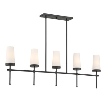 Haynes Five Light Linear Chandelier in Matte Black (51|1-2803-5-89)