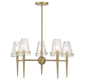 Shellbourne Five Light Chandelier in Warm Brass (51|1-2106-5-322)