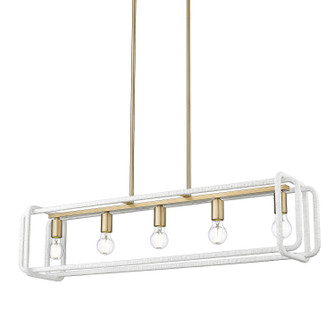 Camden Five Light Linear Pendant in Brushed Champagne Bronze (62|6085-LP BCB-WR)