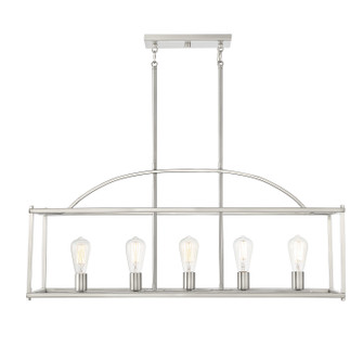 Palladian Five Light Linear Chandelier in Satin Nickel (51|1-190-5-SN)