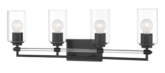 Binsly Four Light Bath Vanity in Coal Black (7|2644-66A)