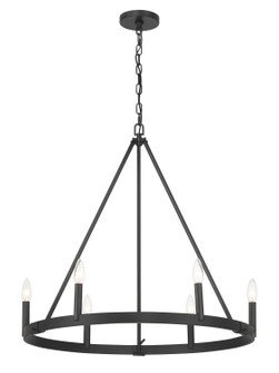Dutton Six Light Chandelier in Black Coal (7|1715-66A)