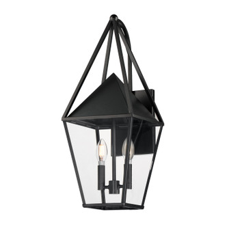 Bavaria Two Light Outdoor Wall Sconce in Black (16|3166CLBK)