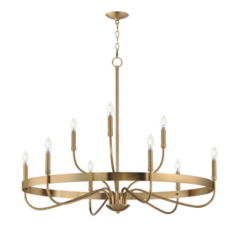 Frankie Nine Light Chandelier in Heritage (16|14499HR)