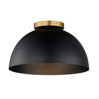 Thelonious One Light Flush Mount in Black / Natural Aged Brass (16|10029BKNAB)