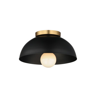 Thelonious One Light Flush Mount in Black / Natural Aged Brass (16|10020BKNAB)