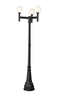 Laurent Three Light Outdoor Post Mount Fixture in Black (224|597MP3-564P-BK)
