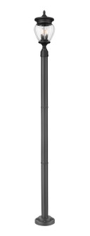 Davina Three Light Outdoor Post Mounted Fixture in Black (224|5016PHMR-567P-BK)