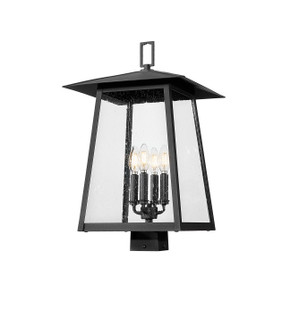 Rainer Four Light Outdoor Post Mount Fixture in Black (224|5015PHBS-BK)