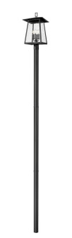 Rainer Four Light Outdoor Post Mounted Fixture in Black (224|5015PHBR-5009P120-BK)
