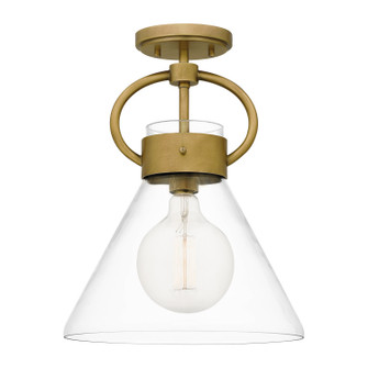 Webster One Light Semi Flush Mount in Weathered Brass (10|WBS1712WS)