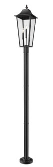 Gannon Three Light Outdoor Post Mount Fixture in Black (224|5008PHXLR-5012P-BK)