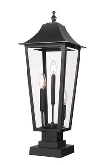 Gannon Three Light Outdoor Pier Mounted Fixture in Black (224|5008PHBS-SQPM-BK)