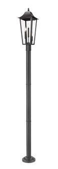 Gannon Three Light Outdoor Post Mount Fixture in Black (224|5008PHBR-567P-BK)