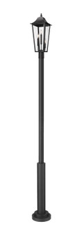 Gannon Three Light Outdoor Post Mounted Fixture in Black (224|5008PHBR-5010P-BK)