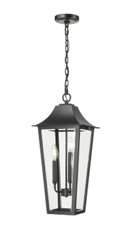 Gannon Three Light Outdoor Chain Mount Ceiling Fixture in Black (224|5008CHB-BK)