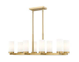 Danica Eight Light Linear Chandelier in Modern Gold (224|3044-8L-MGLD)