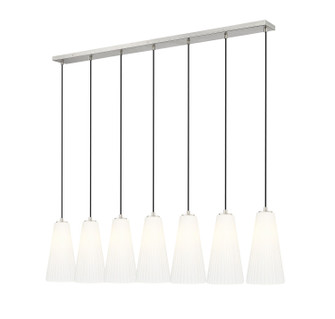 Farrell Seven Light Linear Chandelier in Brushed Nickel (224|3043P7-7L-BN)