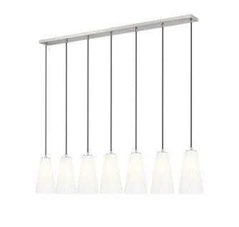 Farrell Seven Light Linear Chandelier in Brushed Nickel (224|3043P6-7L-BN)