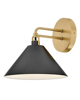 Milo LED Wall Sconce in Lacquered Brass (531|84430LCB-BK)