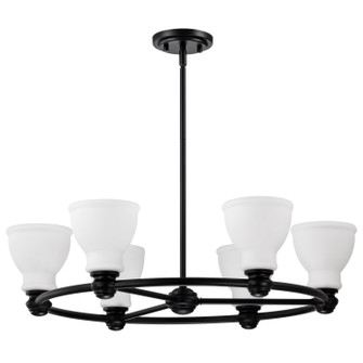 Russel Six Light Chandelier in Matte Black (72|60-8027)