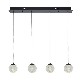 Sunburst LED Linear Pendant in Black (110|MDN-1634 BK)