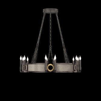 Mirage 12 Light Chandelier in Midnight Steel/Brass/Coco (48|100047-712)