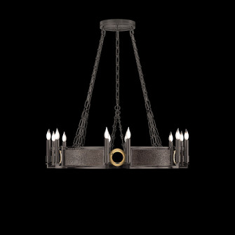 Mirage Chandelier in Midnight Steel/Brass/Pebble (48|100047-711)