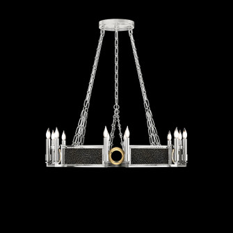 Mirage 12 Light Chandelier in Silver Leaf/Brass/Black Knight (48|100047-413)