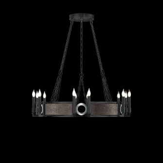 Mirage 12 Light Chandelier in Black Iron/Nickel/Pebble (48|100047-121)