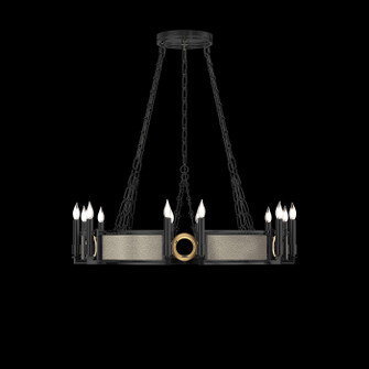 Mirage 12 Light Chandelier in Black Iron/Brass/Coco (48|100047-112)
