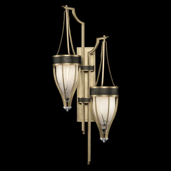Mirage Two Light Wall Sconce in Soft Gold Leaf/Nickel/Black Knight (48|100046-523)