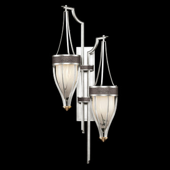 Mirage Two Light Wall Sconce in Silver Leaf/Brass/Pebble (48|100046-411)