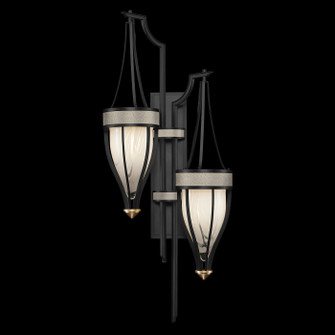 Mirage Two Light Wall Sconce in Black Iron/Brass/Coco (48|100046-112)