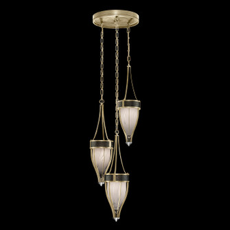 Mirage Three Light Pendant in Soft Gold Leaf/Nickel/Black Knight (48|100044-523)