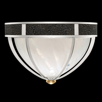 Mirage Three Light Flush Mount in Silver Leaf/Brass/Black Knight (48|100042-413)