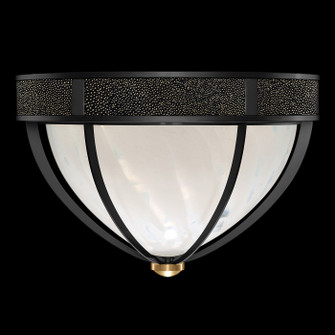 Mirage Three Light Flush Mount in Black Iron/Brass/Black Knight (48|100042-113)